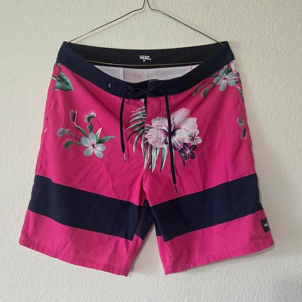 Vans pink floral venus fly trap board shorts Size 30